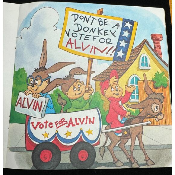 Vintage Alvin & The Chipmunks May the Best Chipmunk Win See Hear Read election - Picture 3 of 6